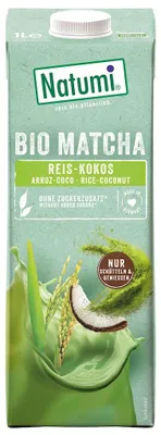NAPÓJ RYŻOWO - KOKOSOWY Z MATCHĄ BEZ DODATKU CUKRÓW BIO 1 L - NATUMI