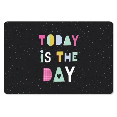 Produktbild von MuchoWow® Schreibtischunterlage Sommer - Zitat - Schwarz 60x40 cm - XXL Mauspad - Großes Mauspad
