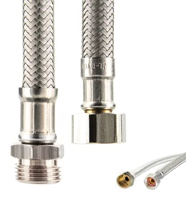 Produktbild von tecuro Sanitär Verbindungsschlauch 3/8 ÜWM x 3/8 AG x 2000 mm - KTW-A- DVGW