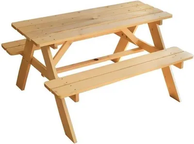 Produktbild von Kindersitzgruppe Picknicktisch, Holz, 53 x 95 x 100 cm, Einfache Montage, Fun House