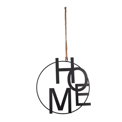 Produktbild von UNUS Deko Aufhänger Wanddeko mit HOME Motiv in schwarz aus Metall dia 25 cm