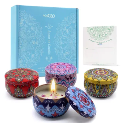 Productafbeelding van Solidchoice - Geurkaarsen Cadeauset voor Vrouwen, Set van 4