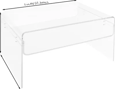 Obrázek produktu pro Akrylový konferenční stolek, moderní design, snadná montáž, čirý