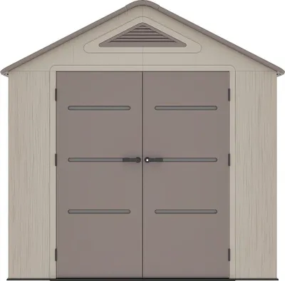 Produktbild von Gartenhaus aus HDPE-Kunststoff Beige und Braun 6,15 m² mit Boden - Stärke 22 mm - ANTEVA