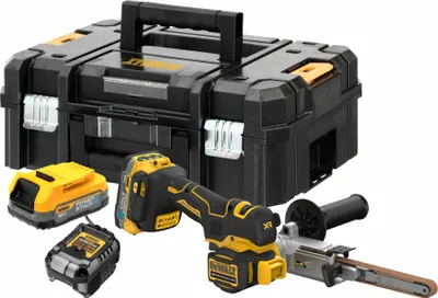 Produktbild von DEWALT XR 18V-Gürtelfeile – 2 1,7-Ah-Powerstack-Akkus + Ladegerät + Box – DCM200E2T-QW
