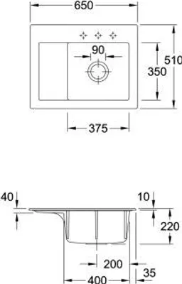 Produktbild von Villeroy & Boch 331300FU EB-SP Subway 45 Compact 650x510mm
