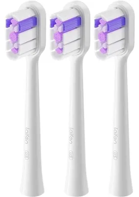 Immagine prodotto di Laifen Testine per Spazzolino Elettrico Wave 3 pz Setole Dure Trasparente Viola Bianco