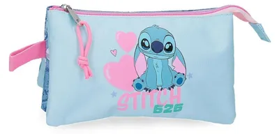 Obrázok produktu pre Trojité puzdro na ceruzky Disney Stitch Hearts