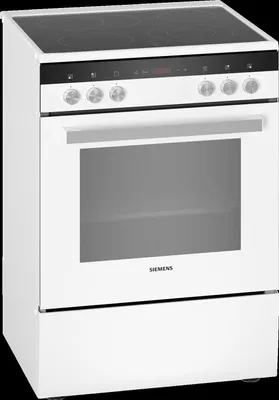 Obrázek produktu pro Siemens iQ300 HK9R3A220, Volně stojící sporák, Bílá, Otočné, Dotyk, Čelní, 1,2 m, Elektronický