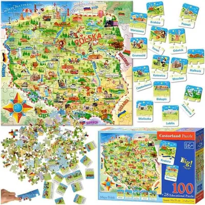 Obrázok produktu pre CASTORLAND Vzdelávacia puzzle mapa Poľska