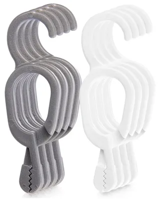Produktbild von Geschirrtuchklammern mit Haken, 8er-Set, Grau & Weiß