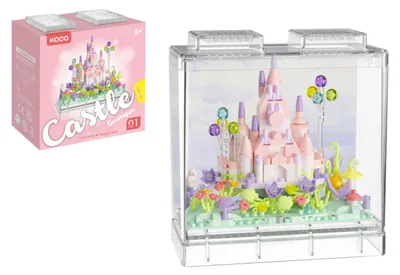 Productafbeelding van Bouwset mini KOCO Zomerkasteel, plastic, 412 stuks, in een doos van 11x12x5 cm