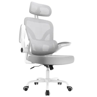 Produktbild von Bürostuhl Ergonomischer Bürostuhl mit Kopfstütze & verstellbaren Armlehnen,atmungsaktiver Mesh-Bezug,Rücken und Taillenstütze, Bürostühle Wippfunktion
