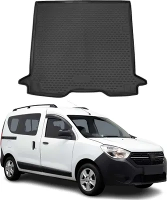 Image de Tapis de coffre pour Dacia Dokker 2018-2021 Caoutchouc TPE Noir