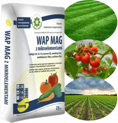 Produktbild von KALK-MAG Kalkdünger 25 kg für 300 m² - Magnesiumkalk mit Mikronährstoffen - CaMgS 28-16-10 für Rasen & Garten