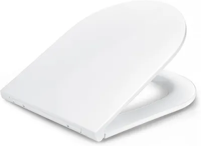 Productafbeelding van Toiletbril D-vorm - WC-bril met soft-close - Snelbevestiging - Universeel - Ureum - Wit