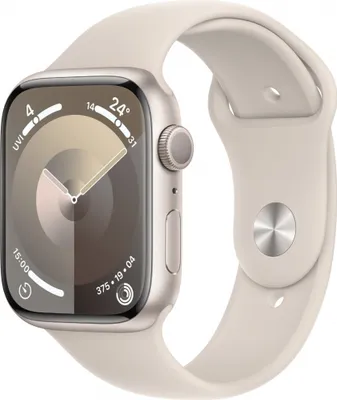 Image de Apple Watch Series 9 Alu 45 mm GPS Polarstern avec bracelet sport Polarstern M/L EU