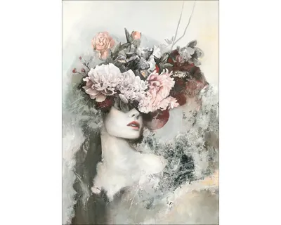 Produktbild von Leinwandbild Original Flower Face V 70x100 cm