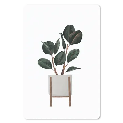 Produktbild von MuchoWow® Mauspad Mousepad Pflanzen - Blumentopf - Weiß 18x27 cm - Mousepads - Maus Mat - Pad - Mausunterlage
