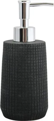 Produktbild von MSV Seifenpumpe/Spender - Squares - Kunststein - schwarz - 18 cm