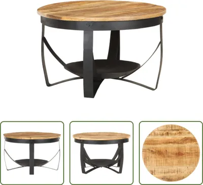 Produktbild von The Living Store Couchtisch Ø68x43 cm Raues Mangoholz