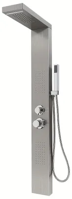 Produktbild von Duschpaneel mit Regendusche und Wasserfall – 4 Funktionen – Edelstahl – 130 cm – Handbrause