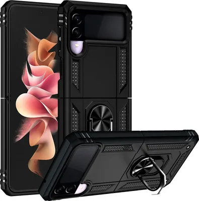 Produktbild von SchutzHülle PC Flip Case Handyhülle Für Samsung Galaxy Z Flip 3 5G Handy Tasche Schwarz