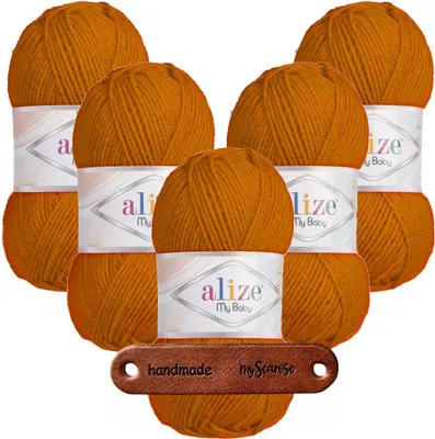 Produktbild von 5 x ALIZE My Baby 37 Orange mit Label