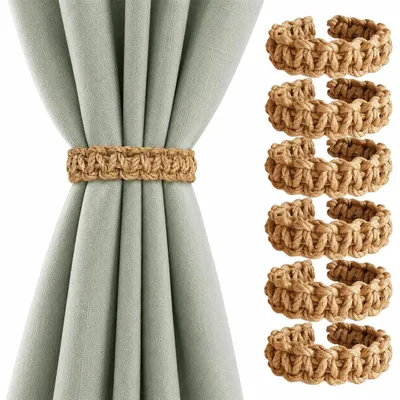 Magnetische Gardinenhalter 6er-Set, 30 cm, Beige