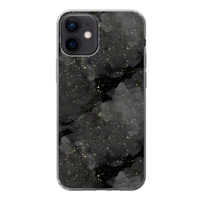 Produktbild von MuchoWow® Handyhülle Schutzhülle Hülle für iPhone 12 Marmor - Glitter - Gold - Schwarz - Muster Silikon Softcase Handy Hülle - Schutzhülle