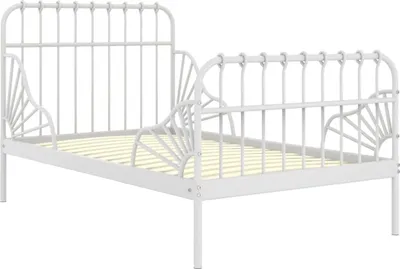 Produktbild von vidaXL Ausziehbett Weiß Metall 80x130/200 cm