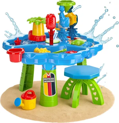 Produktbild von Coemo Wasserspieltisch NARIUS XL Spieltisch mit Sandkastenzubehör und Hocker