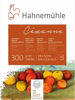 Produktbild von Hahnemühle Cézanne Aquarellblock - 300 g/m² - rau - 24 x 32 cm - 10 Blatt