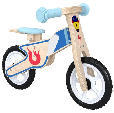 Produktbild von Kinder Laufrad 3-5 Jahre Baby bis 50 kg Holz Lauflernrad mit EVA-Rädern Höhenverstellbarer Sitz Naturholz
