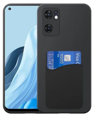 Obrázok produktu pre Vhodné pre telefón Oppo Find X5 Lite Puzdro so silikónovým držiakom kariet - Flexibilný zadný kryt Puzdro zo silikónového TPU so silikónovou drážkou na karty - čierne - Smartphonics