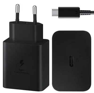 Productafbeelding van Samsung Originele Power Adapter met USB-C kabel - Oplader - USB-C aansluiting - Fast Charge - 45 Watt - 1,8 meter – Zwart