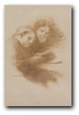 Immagine prodotto di Stampa artistica intitolata "Gruppo di figure che leggono" di Eugène Carrière – 20x30 cm – non incorniciata