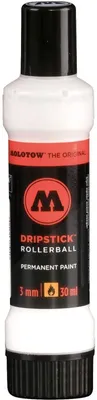 Produktbild von Molotow Dripstick Rollerball PP 3mm 30ml, signalweiss, Squeeze Bottle