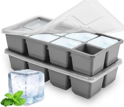 Produktbild von Famanu Eiswürfelformen mit Deckeln - Set von 2
