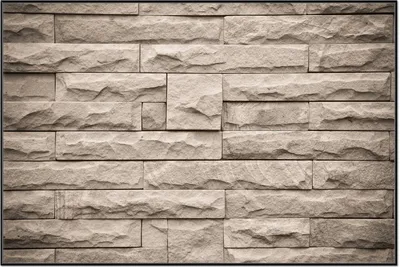 Produktbild von Wallario Wandbild Steinwand grau-braun, Größe: 61 x 91,50 cm, Poster mit schwarzem Aluminiumrahmen
