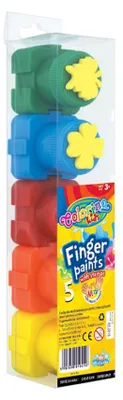 Produktbild von Colorino Kids Fingerfarben, 5 Farben, mit Stempeln