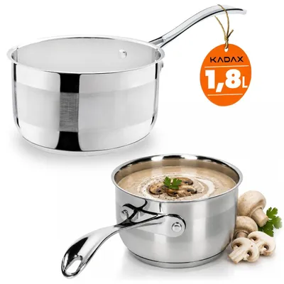 Zdjęcie produktu dla KADAX Rondelek Stalowy Garnek z Rączką 16 cm 1,8 L