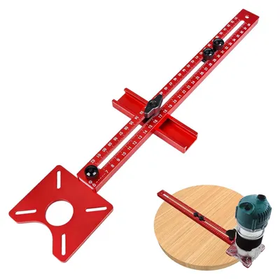 Imagen del producto de Fresadora de aluminio ajustable, multifunción 4 en 1, con sistema métrico, para trabajos en madera