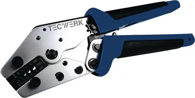 Immagine prodotto di Pinze per crimpare terminali a guaina, lunghezza totale 205 mm, sezione del cavo 0,5-6 (AWG 24-10) mm², con guaina TECWERK