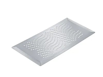Productafbeelding van STIEBEL ELTRON Luchtrooster LVE FG-W, design luchtinlaatrooster voor vloeruitlaat LVE FA, design golf, roestvrij staal, 1 stuk, 231969