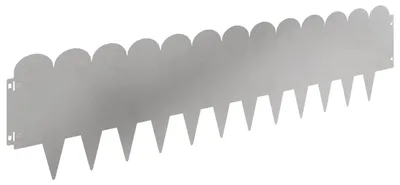 Obrázek produktu pro vidaXL Trávníkové obrubníky, 30 ks, 103 x 25 cm, ocel, stříbrná