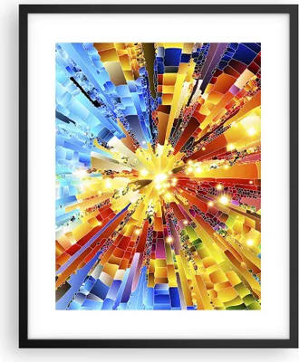 Produktbild von Gerahmtes Poster - Schwarzer Rahmen - Abstraktion modern - 40x50 cm - Wand Bild - Wanddeko - Wandbilder - Kunstposter - Wandposter - Bilderrahmen - Bilder - Kunstdruck - Wandbild - P2BPA40x50-3982