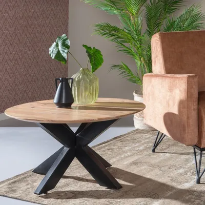 Produktbild von Livingfurn - Couchtisch Oslo Round - 80x80x40cm - Akazienholz
