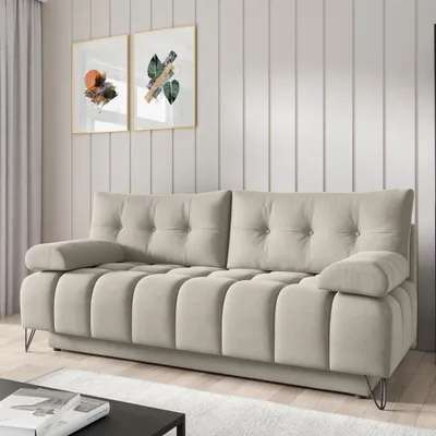 Produktbild von Sofa 3-Sitzer BERGEN mit Schlaffunktion & Bettkasten, Beige