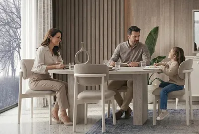 Obrázek produktu pro Elegantní jídelní židle v béžové barvě, čalouněná židle, kuchyňské židle